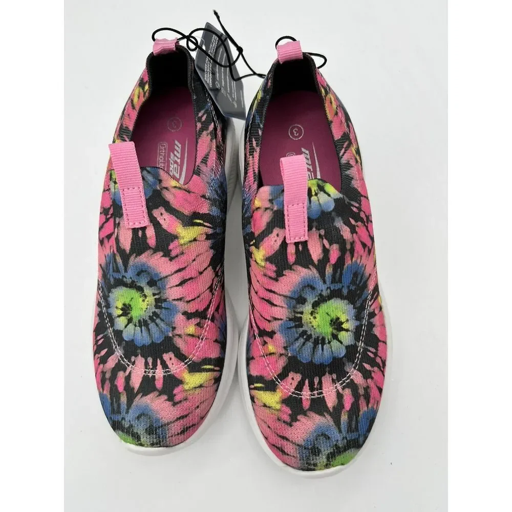 MTA sport Ortholite Multi Color Shoe Girls Size‎ 3, Slip On